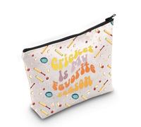 LEVLO Cricket Cosmetic Makeup Bag Cricket Player Gift Cricket is My Favorite Season Cricketing Playing Zipper Pouch Bag Cricket Merch, Cricket Bag