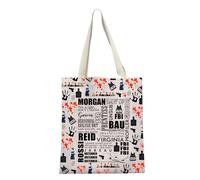 LEVLO Criminal Tv Show Tote Bag Spencer Reid Gifts Criminal Tv Series Fans Shopping Bag (Cotton, REID tote 2uk)