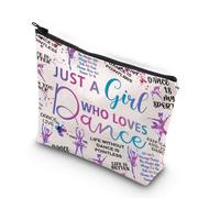 LEVLO Dance is My Sport Cosmetic Makeup Bag - Multicolour, Waterproof, Zipper Pouch - Loves Dance 1UK