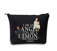 LEVLO Demons and Angel Fans Cosmetic Bag Demons and Angels TV Show Gift I am an Angel You are a Emon We're Hereditary Enemies Make up Zipper Pouch Bag Angel Merchandise