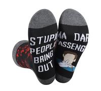 LEVLO Dexter Blood Socks Dexter Fans Gift Stupid People Bring Out My Dark Passenger Dexter Crime TV Show Merch, Stupid People Sock, One Size