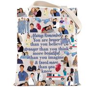LEVLO Doctor TV Show Cosmetic Bag Derek and Meredith Inspired Fans Gift Doctor MeredithZipper Pouch Bag, Grey's F Tote, Coemetic Bag