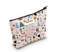 LEVLO Dorothy Cosmetic Makeup Bag - Braver Smarter Than You Think Gift with Ruby Red Slippers Zipper Pouch for Women & Girls