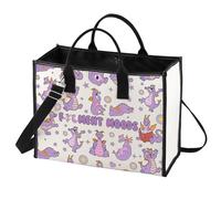 LEVLO Dragon Figment Canvas Tote Bag Figment Fans Gift Purple Dragon Figment Moods Shoulder Bag Figment Merchandise, Figment Moods Lt, M