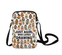 LEVLO Drawing Lover Cross Body Bag Painter Gift Just A Girl Who Loves Drawing Shoulder Bag Draw Merch Loves Drawing