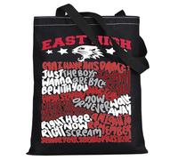 LEVLO East High Broadway Musical Gift East High Wildcats Canvas Tote Bag East High Musical Inspired Gift For Musical Fans, East High Bt, L