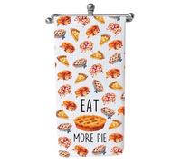 LEVLO Eat More Pie Kitchen Towel Thanksgiving Pie Housewarming Gift Baking Pie Gift for Bakery Pie Chef Dish Tea Towel (EAT MORE PIE2)