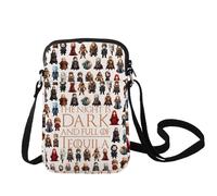 LEVLO Eddard Stark Crossbody Bag Jon Snow Fans Gift The Nnight Is Dark And Full Terrors Ned Shoulder Bag, Nnight is Dark C Bag, 8.46 inches