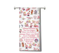 LEVLO Elephant Kitchen Towel Flying Elephant Fans Gift Cartoon Animal Tea Towel Dumbo Housewarming Gift (FlyElephant T owel)