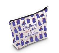 LEVLO Fairy Godmother Cosmetic Make Up Bag Gift For Fairy Fans Oh Honey I’m That Godmother Make Up Zipper Pouch Bag, Godmother Full, Cosmetic Bag