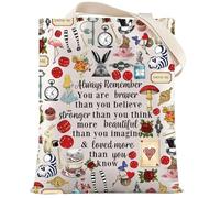 LEVLO Fairy Tale Movie Cosmetic Make up Bag Fairy Tale Fans Gift You Are Braver Stronger Smarter Than You Think Makeup Zipper Pouch Bag For Women Girls, Always Alis T, L, Make Up Bag