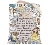 LEVLO Fairy Tales Cosmetic Bag Movie Inspired Gifts You Are Braver Stronger Smarter Than You Think Zipper Pouch Bag, Always Beauty T, Tote Bag