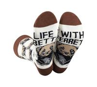 LEVLO Ferrets Socks Ferrets Lover Gift Life Is Better With Ferrets Animal Socks Ferrets Owner Merchandise, Ferrets Socks, One Size