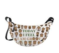 LEVLO Flora Colossus Crossbody Bag Cartoon Lover Inspired Gift Today I Feel I Am Flora Colossus Shoulder Bag, Today Jz Bag, Crossbody Bag