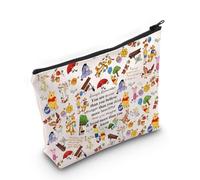 LEVLO Friendship Cosmetic Make up Bag Friend Gift Friendship You are Braver Stronger Smarter Than You Think Makeup Zipper Pouch Bag (wei ni F Bag)