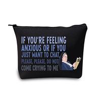 LEVLO Funny Derry TV Show Cosmetic Make Up Bag Sister Michael Fans Gift Please Please Don’t Come Crying to Me Makeup Zipper Pouch Bag for Women Girls, Don’t Crying Black,