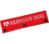 LEVLO Funny Dog Leash Sleeve Nervous Dog Wrap Pet Accessory Cat Puppy Alert Hanging ID Patch Tag Birthday Gift