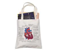LEVLO Funny EMT EMS Paramedic Pun Shopping Bag Medical Ventricle Anatomical Heart Hospital Doctor Nurse Gift (Anatomical Heart)