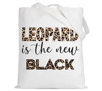 LEVLO Funny Leopard Cosmetic Make Up Bag Leopard Lover Inspired Gift Leopard Is The New Black Makeup Zipper Pouch Bag For Women Girls, Leopard Tote, L, Make Up Bag