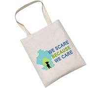 LEVLO Funny Monsters Movie Cosmetic Bag Mike Monsters Fans Gift We Scare Because We Care Zipper Pouch Bag, We Scare Tote, Cosmetic Bag