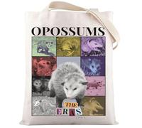 LEVLO Funny Opossums Canvas Tote Bag Opossum Lover Gift Possum Owner Shoulder Bag Possum Animal Lover Merch, Opossums Tote, M