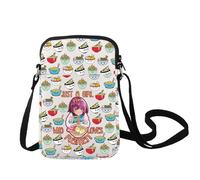 LEVLO Funny Ramen Crossbody Bag Ramen Noodle Lover Gift Ramen Foodie Shoulder Bag Kawaii Ramen Merchandise, Ramen C Bag