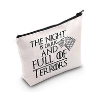 LEVLO Game of Thrones Cosmetic Make Up Bag Game of Thrones Fans Gift The Night is Dark and Full Terrors Game of Thrones Makeup Zipper Pouch Bag for Friend Family, The Night is Dark,