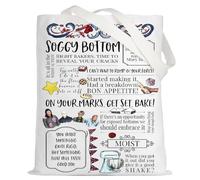 LEVLO GBBO Bake Quote Tote Bag Noel Fielding Fans Gift Star Baker Shoulder Bag Dame Prue Fans Gift, Gbbo Tote, M