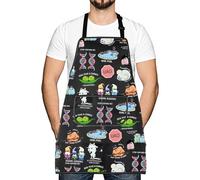 LEVLO Genetics Pun Kitchen Apron Biology Lab Merchandise Give Peas A Chance Gift for Friends Female Friendship Canvas Apron (UAG)