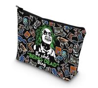 LEVLO Ghost & Lydia Deetz Cosmetic Bag Adam and Barbara Fans Gift The Whole Being Dead Thing Juice Lydia Zipper Pouch Bag Charles & Delia Fans Merchandise, Being Dead B Bag