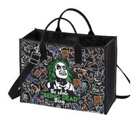 LEVLO Ghost & Lydia Deetz Cosmetic Bag Adam And Barbara Fans Gift The Whole Being Dead Thing Juice Lydia Zipper Pouch Bag Charles & Delia Fans Merchandise, Being Dead LT, Make Up Bag