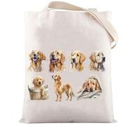LEVLO Golden Retriever Cosmetic Bag - Lover Gift Owner Travel Pouch Bag Tote