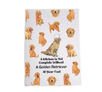 LEVLO Golden Retriever Kitchen Towel Golden Retriever Owner Kitchen Decor Dish Towel Gift for Golden Dog Dad Mom (Without A Golden Retriever)