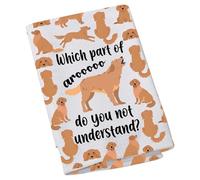 LEVLO Golden Retriever Kitchen Towel Which Part of Arooooo Kitchen Decor Dish Towel Gift for Dog Dad Mom (arooooo Golden Retriever)