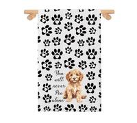 LEVLO Goldendoodle Dog Kitchen Towel Goldendoodle Gifts Dog Goldendoodle Bathroom Dish Tea Towel You Will Never Pee Alone (never Pee alone2)