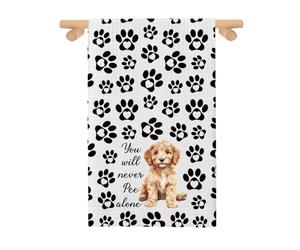 LEVLO Goldendoodle Dog Kitchen Towel Goldendoodle Gifts Dog Goldendoodle Bathroom Dish Tea Towel You Will Never Pee Alone (never Pee alone2)