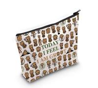 LEVLO Groot Cosmetic Make Up Bag - Gift, Today I Feel I Am Groot Makeup Zipper Pouch