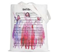 LEVLO Hamilton Schuyler Sisters Tote Bag Angelica & Eliza & Peggy Musical Fans Gift Schuyler Sisters Satisfied Grocery Bag, Satisfied Tote, L
