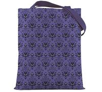 LEVLO Haunted Horror Makeup Bag - Spooky Purple Mansion Gift - Zipper Pouch Bag - Horror Ghost Merch, Purple TG, Make Up Bag