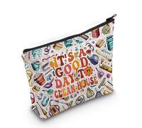 LEVLO Housekeeper Makeup Bag Cleaning Lady Gift It's A Good Day to Clean Houses Cleaning Worker Zipper Pouch Bag House Cleaner Merchandise, to Clean Houses