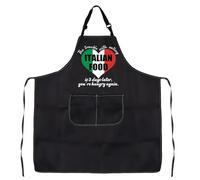 LEVLO Italian Aprons For Cooking Italian Chef Gift Italian Inspired Gift Italian Kitchen Apron With Pocket Waterproof (ITALIAN FOOD apron uk)