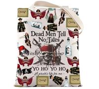 LEVLO Jack Sparrow Cosmetic Makeup Bag Angelica & Jack Fans Gift Dead Men Tell No Tales Jack Sparrow Toiletry Bag Pirate Lover Merchandise, Dead Men T