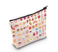 LEVLO Kawaii Food Cosmetic Makeup Bag Gift For Sweet Food Lover Cartoon Food Travel Pouch Bag Summer Sweet Food Party Gift, Kawaii Food, Cosmetic Bag