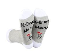 LEVLO Korea Socks TV Series Gift K-Drama Mama 1 Pairs Socks Mothers Day Gift (K-Drama Mama-GY)