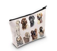 LEVLO Labrador Retriever Cosmetic Makeup Bag Gift For Black Lab Dog Lover Black Labrador Mom Travel Pouch Bag Labrador Retriever Merchandise, Labrador Retriever, Cosmetic Bag