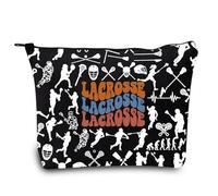LEVLO Lacrosse Cosmetic Bag Lacrosse Player Gift Lacrosse Lover Sport Zipper Pouch Bag Lacrosse Merchandise, Lacrosse Cosmetic Bag, Cosmetic Bag