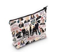 LEVLO Law Order Robert Goren Cosmetic Makeup Bag Olivia Benson Fans Gift Alexandra Eames Zipper Pouch Bag Law Detective TV Show Merchandise Dun Bag