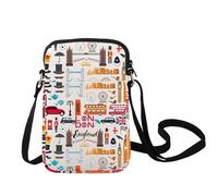 LEVLO London Travel Cross Body Bag England Trip Souvenir Gift UK Vacation Shoulder Bag UK London Travel Merch, London C Bag