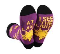 LEVLO Longhair Princess Socks Pascal & Maximus Fans Gift At Last I See The Light Sky Lanterns Sock Gift For Fairy Tale Lover, Longhair Sock, One Size