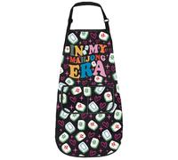 LEVLO Mahjong Gift Mahjong Cooking Apron Mah Jongg Gifts Chinese Game Mah Jongg Kitchen Accessories In My Mahjong Era (MAHJONG ERA apron 3)